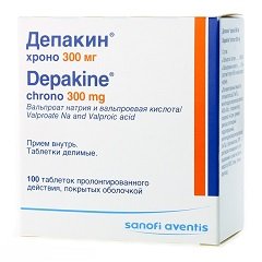 Таблетки пролонгированного действия, покрытые оболочкой, Депакин хроно
